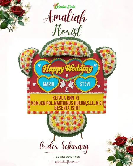 Papan Bunga Pernikahan Bagak Sahwa
